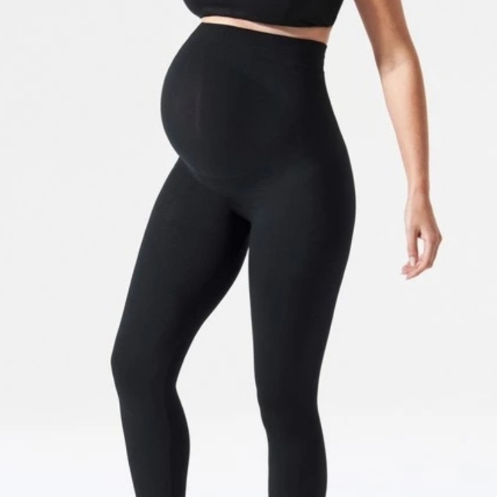 Blanqi Black Maternity Support Leggings - Picture 1 of 5